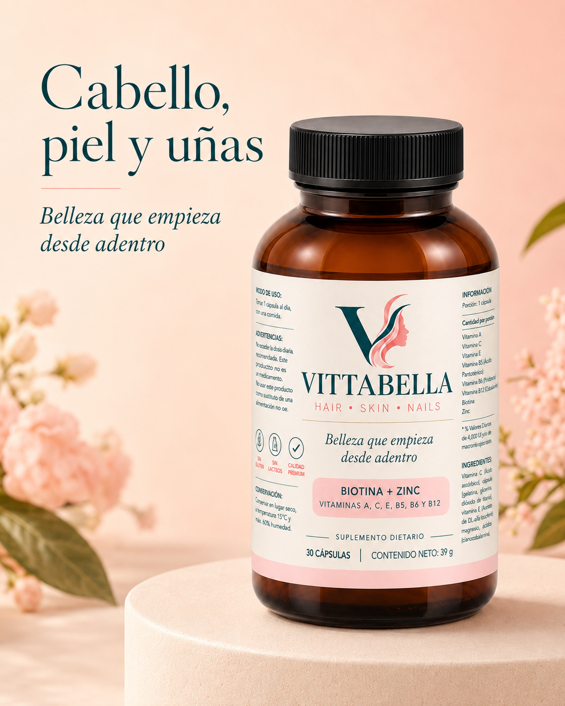 Vittabella | Cabello fuerte, piel radiante, uñas resistentes